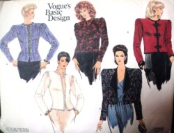 1219 VOGUE FIT MANDARIN/ LACY JACKETS LENGTHS PATTERN 12